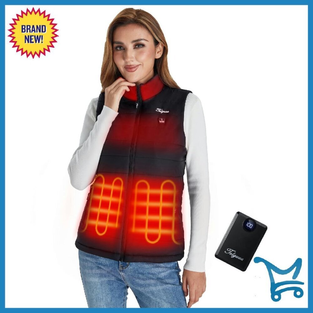 Rechargeable Heated Vest Women's Electric Warm Vest with Battery Pack